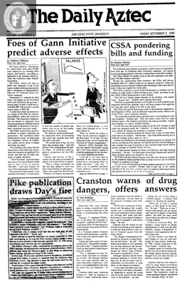 The Daily Aztec: Friday 09/05/1986