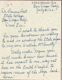 Letter from Audrey E. McAnulty, 1942