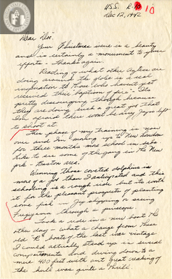 Letter from Frederick Merrick Jennings, 1942