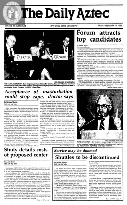 The Daily Aztec: Friday 02/14/1986