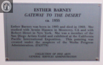 Gateway to the Desert - placard