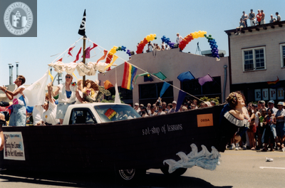 "SOL" Ship of Lesbians float at Pride parade, 1999
