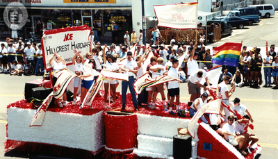 ACE Hillcrest Hardware float at Pride parade, 1997