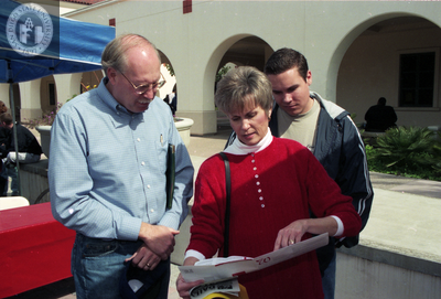 Family at spring Open House, 1998