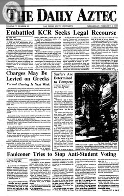 The Daily Aztec: Wednesday 02/08/1989