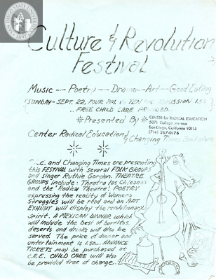Flyer for culture and revolution festival