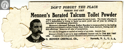 Use Mennen's Borated Talcum Toilet Powder