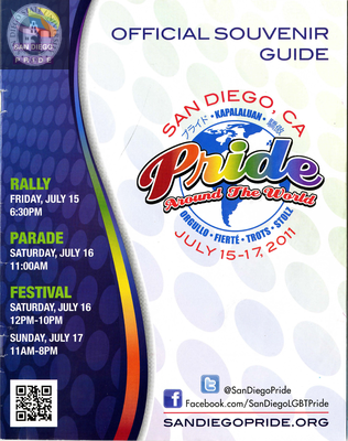 "Official Souvenir Guide:  Pride Around The World, San Diego, California," 2011