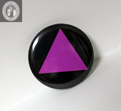 Pink triangle button