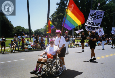 Lesbian and Gay Archives of San Diego Pride parade contingent, 1992