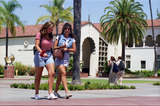 Students in front of the Communication Building, 1996