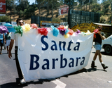 Santa Barbara banner in Tijuana Pride parade, 1996