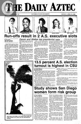 The Daily Aztec: Monday 04/25/1988