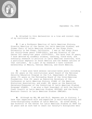 Affidavit for political asylum for a Guatemalan, 2004