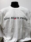 "Long Beach Pride" with pink triangle and symbol