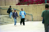 Students walk toward the Infodome, 1996