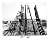 Bent reinforcing rods, Aztec Center, 1967