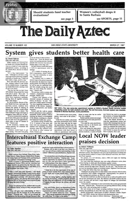The Daily Aztec: Friday 03/27/1987