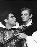 William Ball and an unidentified actor in Hamlet, 1960