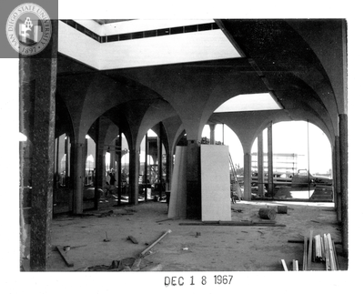 Lounge 201, Aztec Center construction site, 1967