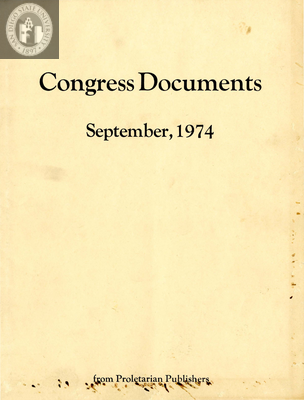 Congress documents, 1974