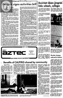 Daily Aztec: Thursday 10/03/1974