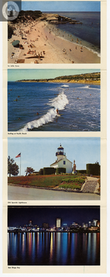 Folding picture postcard of San Diego