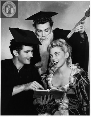 Bruce Torbet, Tom Royal, and Ann Jones in "The Taming of the Shrew," 1950