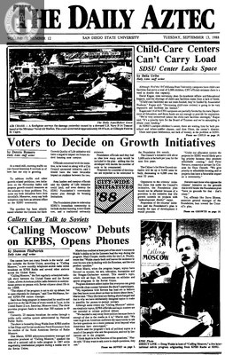 The Daily Aztec: Tuesday 09/13/1988