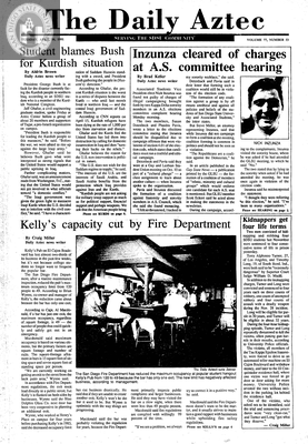 The Daily Aztec: Tuesday 04/16/1991
