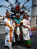 Aztec marchers in Pride parade, 1998