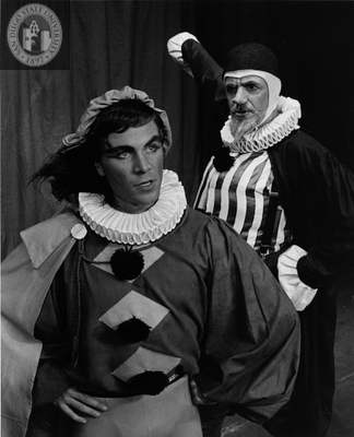 Fredric McNamara and another unidentified actor in The Knight of the Burning Pestle, 1957
