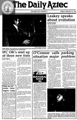 The Daily Aztec: Monday 02/24/1986