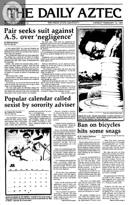 The Daily Aztec: Tuesday 02/12/1985