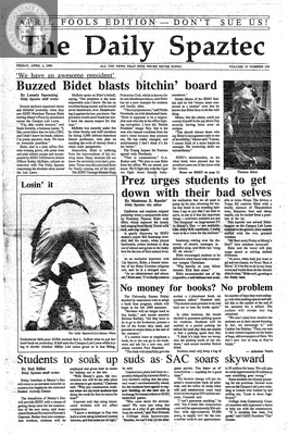 The Daily Aztec: Sunday 04/01/1990