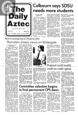 The Daily Aztec: Tuesday 11/09/1976