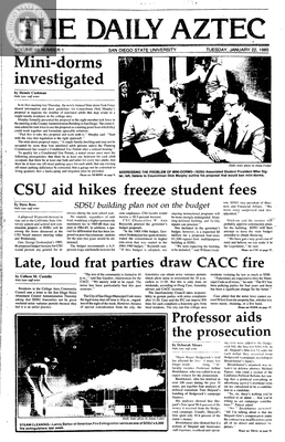 The Daily Aztec: Tuesday 01/22/1985