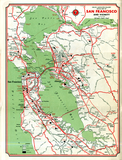 Map of California Nevada inset of San Francisco