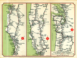 Inset of Map of California-Nevada Highways 1933