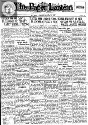 The Paper Lantern: Wednesday 01/21/1925