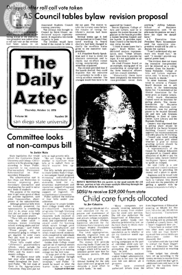 The Daily Aztec: Thursday 10/14/1976