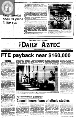 The Daily Aztec: Friday 10/06/1978