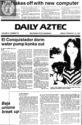 Daily Aztec: Friday  02/13/1981