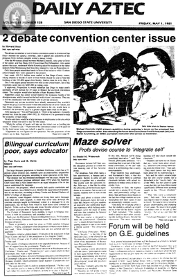 Daily Aztec: Friday 05/01/1981