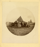Group in a tent