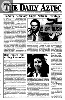 The Daily Aztec: Wednesday 12/07/1988