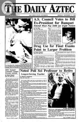 The Daily Aztec: Monday 12/12/1988