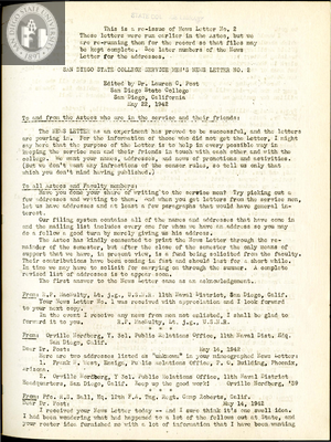 The Aztec News Letter, Number 2, May 22, 1942