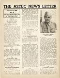 The Aztec News Letter, Number 18, September 1, 1943