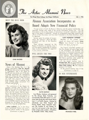 The Aztec Alumni News, Volume 1, Number 4, July 1, 1946